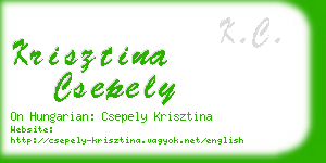 krisztina csepely business card